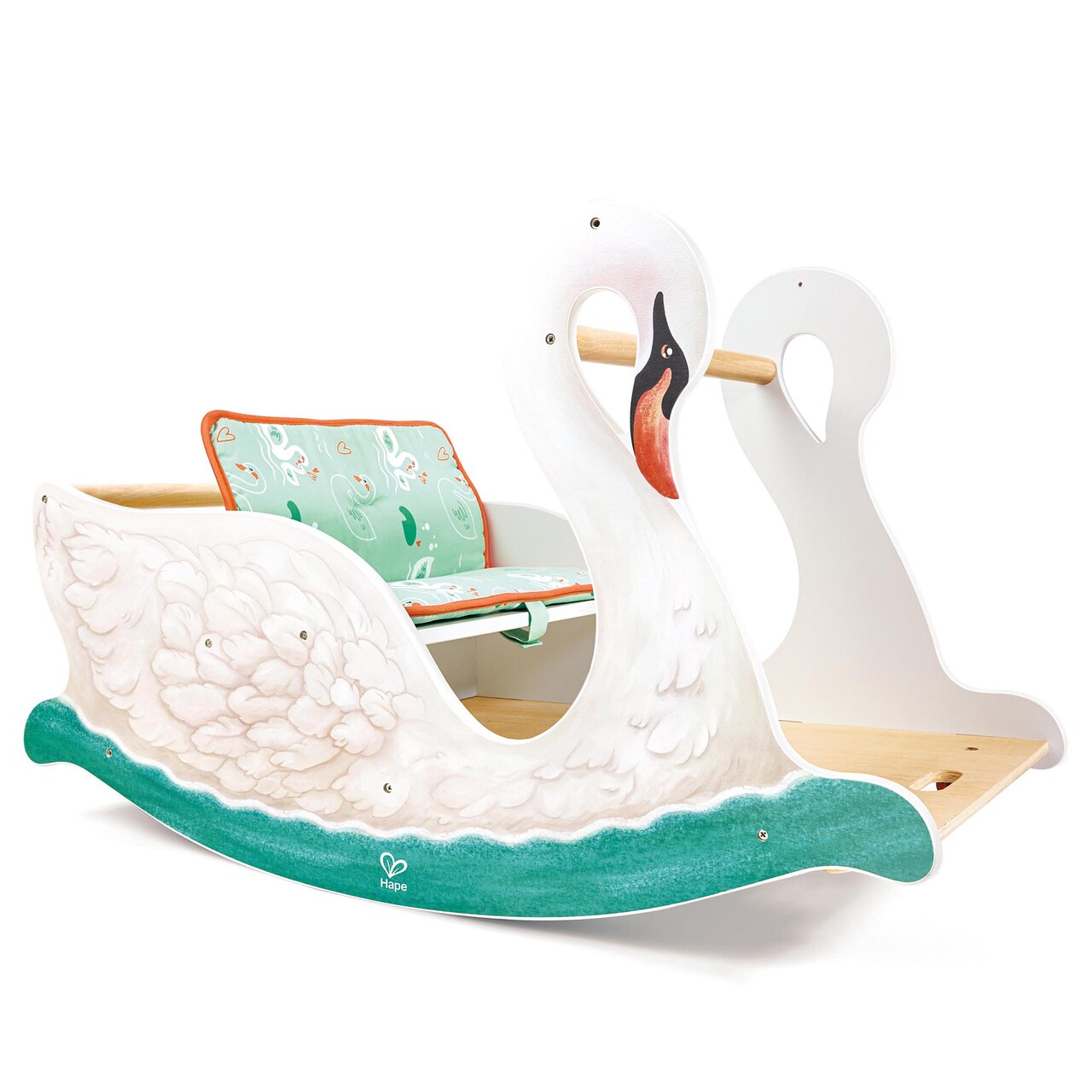 Hape: 2-in-1 Swan Seat - Baby Rocking Bassinet Cradle Converts To Toddler Rocker Chair Seat, Baby Gym, Adaptable Cushions, Babies & Toddlers Ages 6mo+